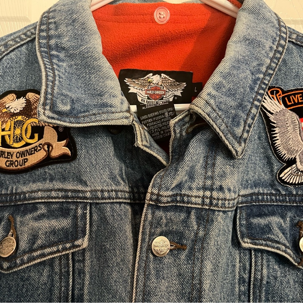 Vintage Denim Harley Davidson Jacket